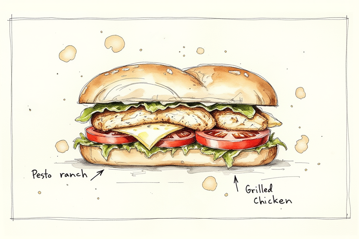 Boulder Creek Pizza Pub Inspired Chicken Pesto Sandwich